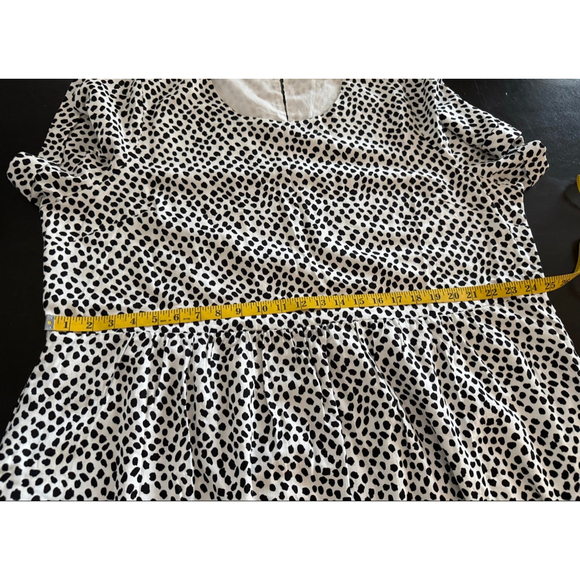 Women's City Chic Billie Spot Dress Size 20 White Black - Picture 8 of 9